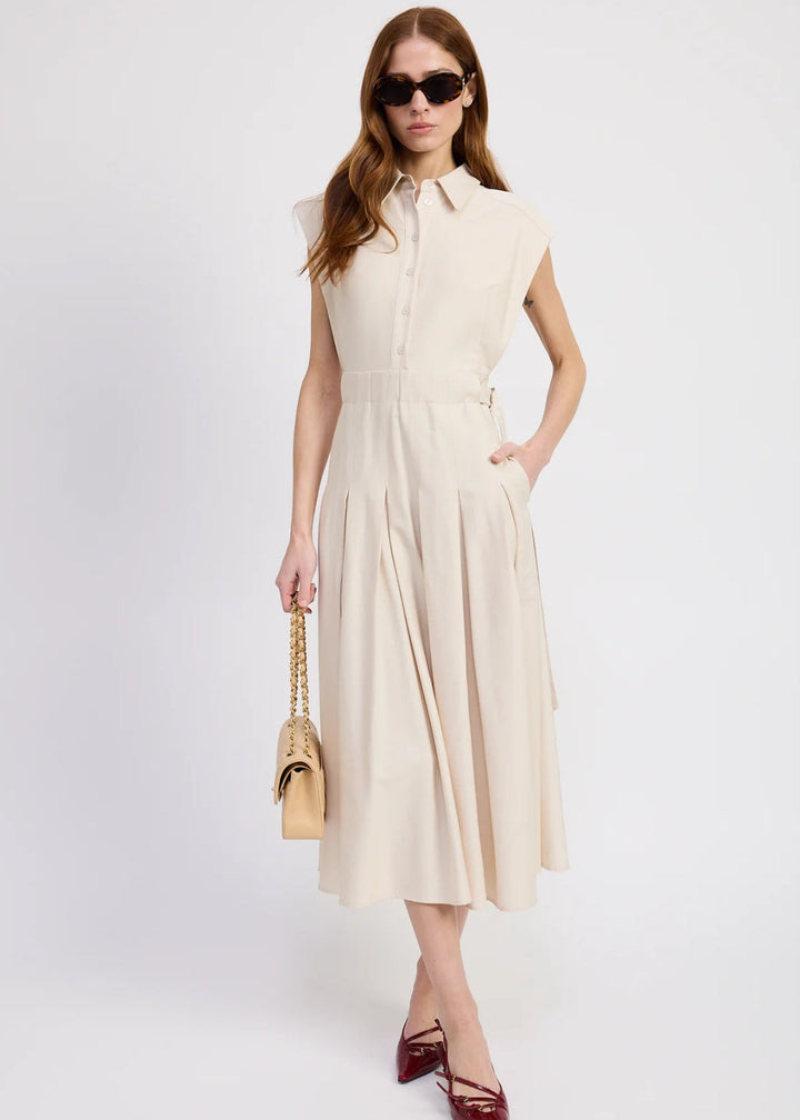 En Saison Quince Midi Dress Ecru