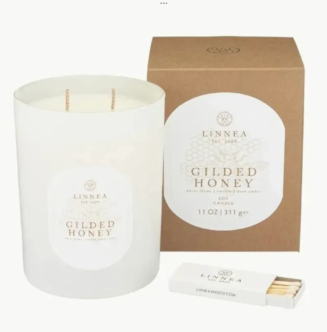 Linnea 2-wick Candle Gilded Honey