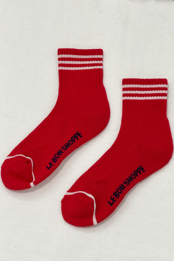 Le Bon Shoppe Girlfriend Socks - Scarlet