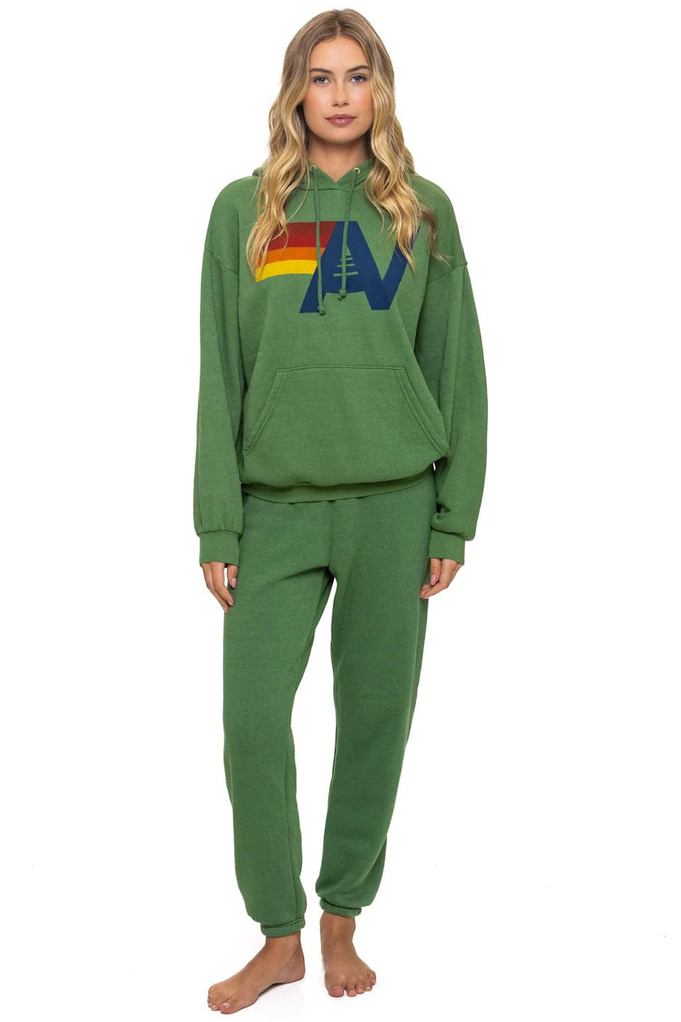 Aviator Nation Logo Pullover Hoodie Relaxed - Palm