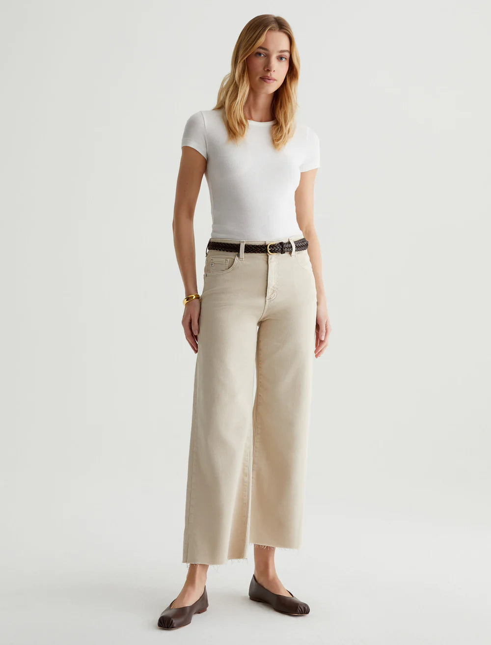 AG Saige Wide Leg Crop - Sulfur Desert Rock