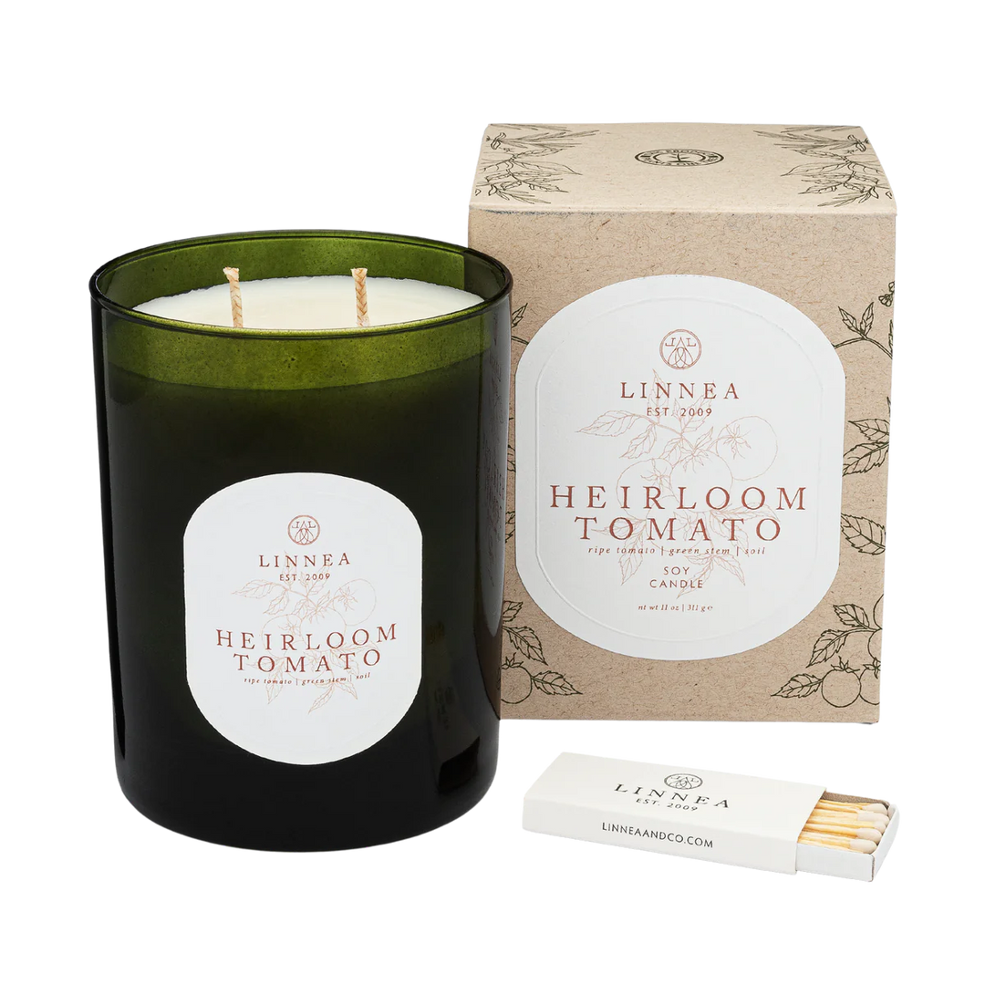 Linnea  2-wick Candle - Heirloom Tomato Vine