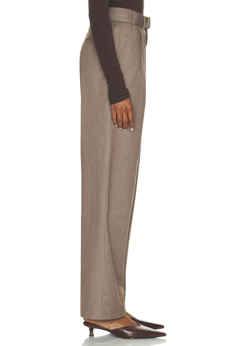 Elodie Hollis Belted Pleated Pants