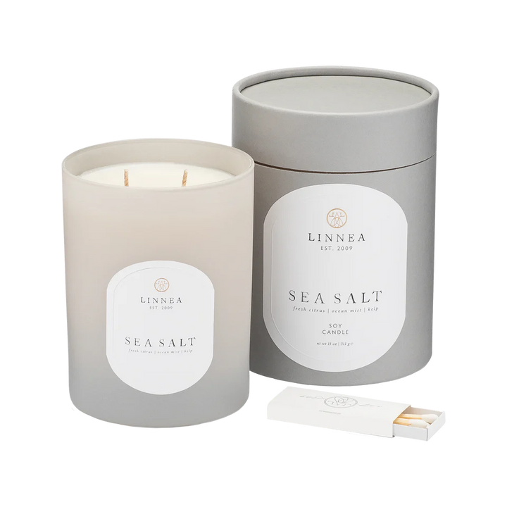 Linnea 2-wick Candle - Sea Salt