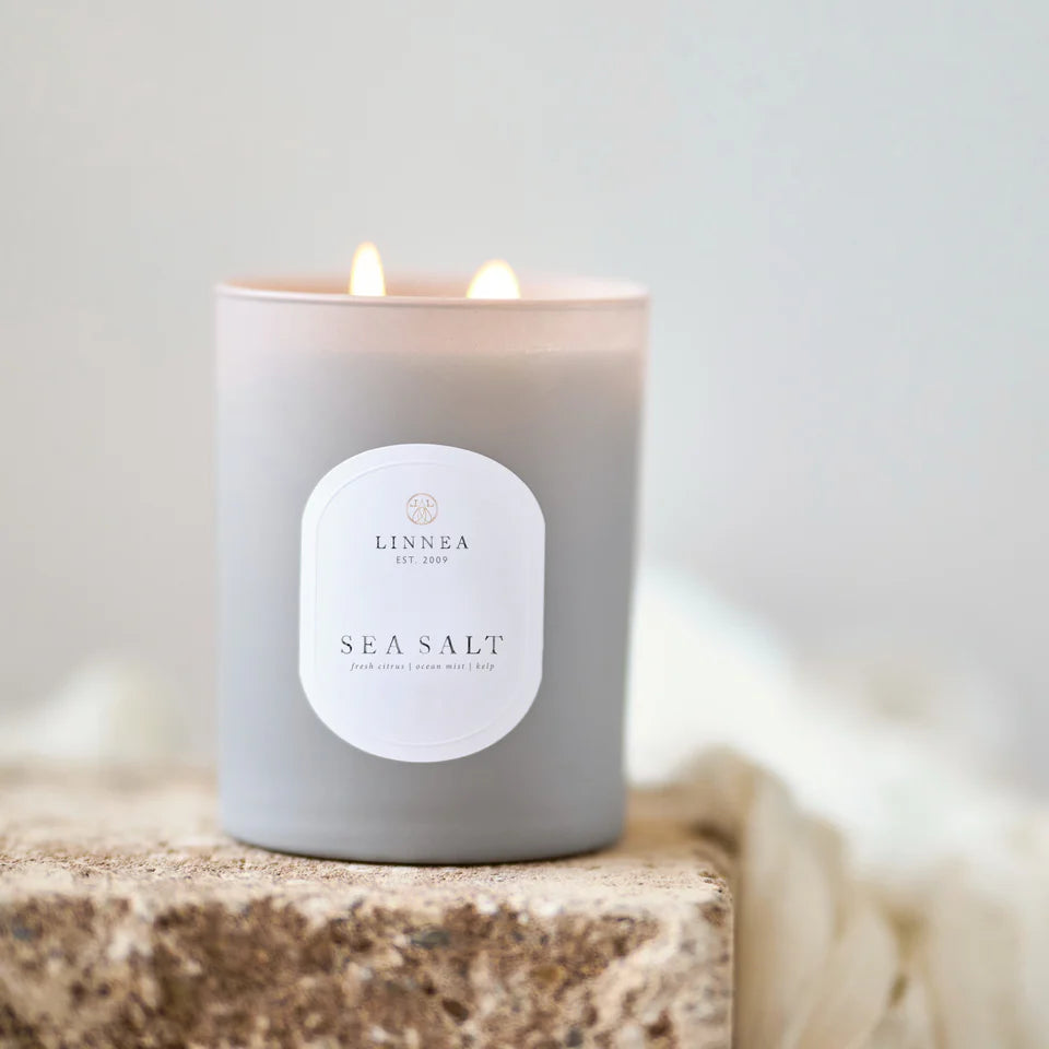Linnea 2-wick Candle - Sea Salt