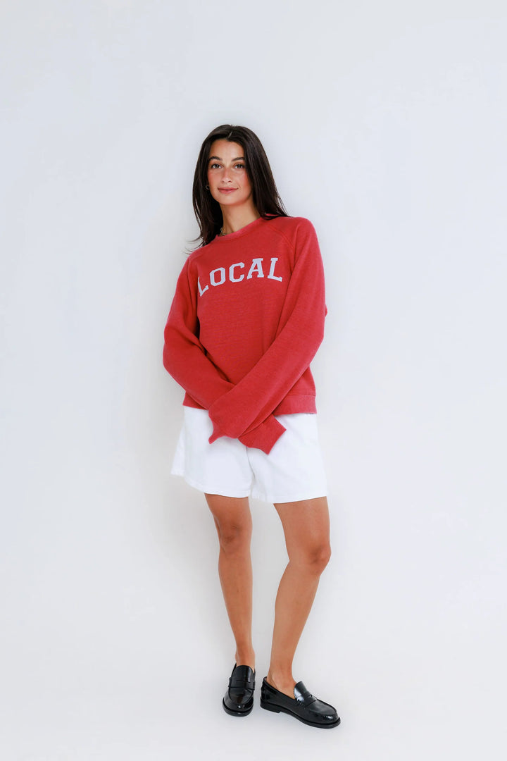 Sunny Somewhere Raglan Crew - Local