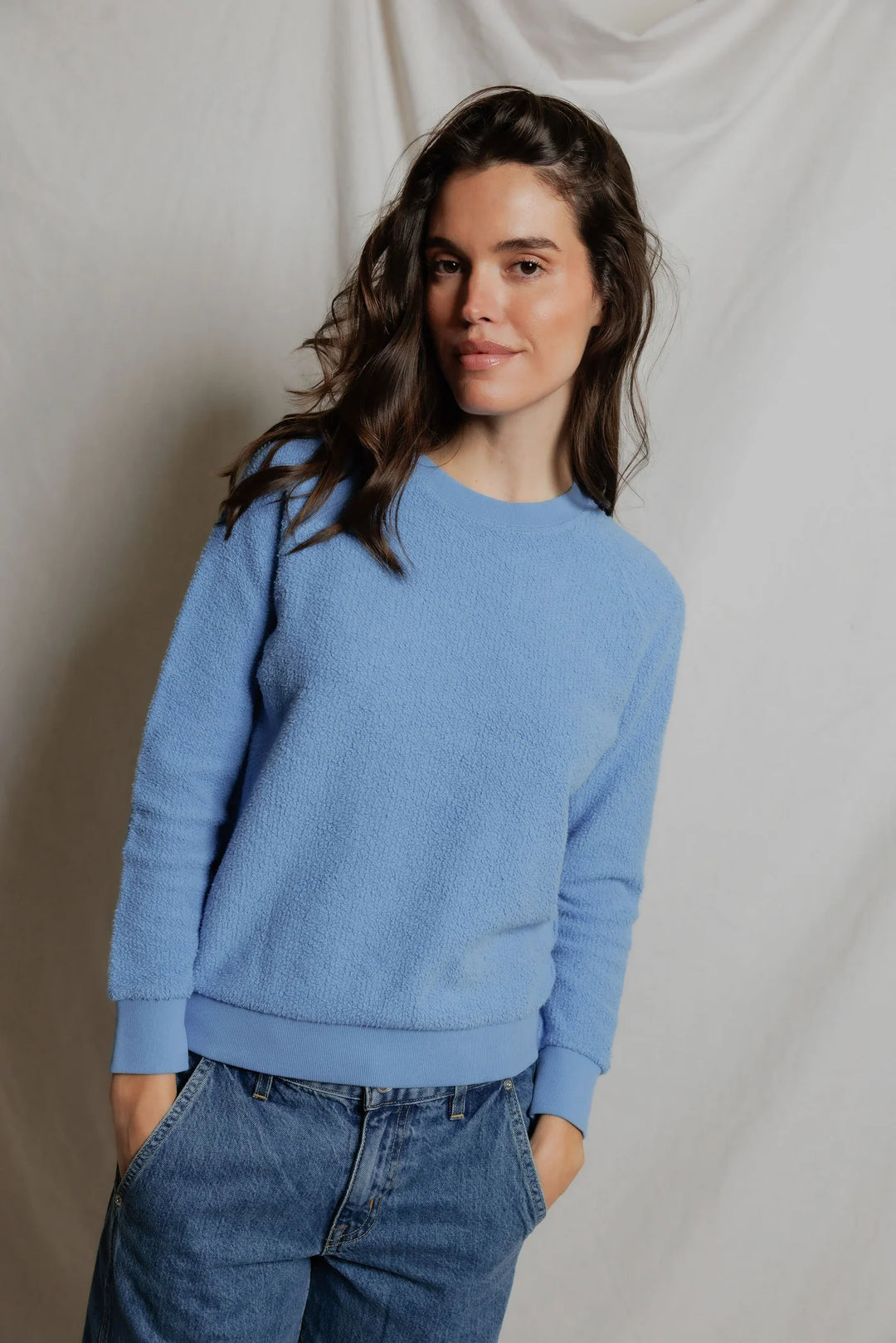 perfect white tee Ziggy Sweatshirt - Pacific Blue