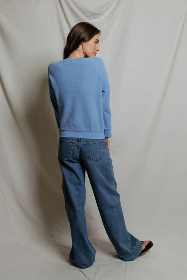perfect white tee Ziggy Sweatshirt - Pacific Blue