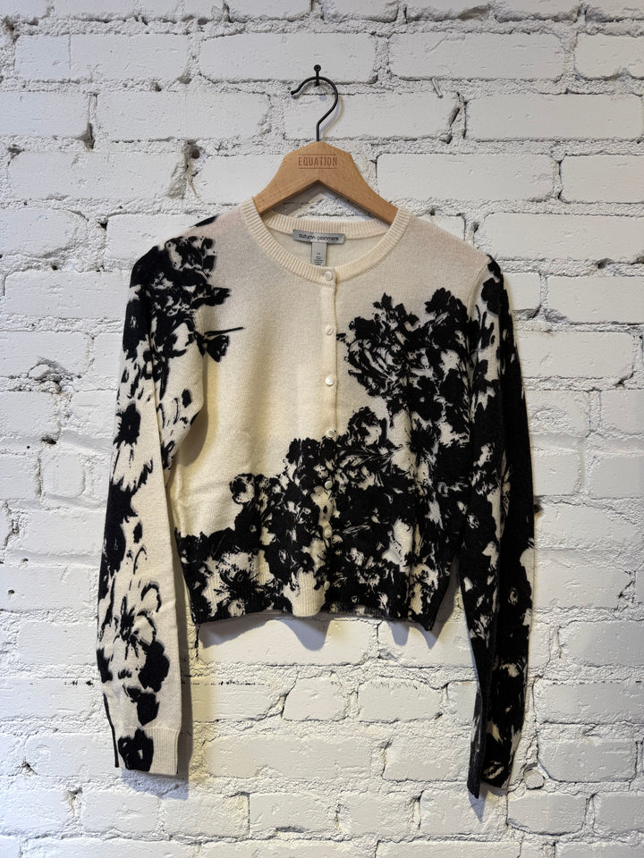 Autumn Cashmere Placed Floral Cardigan