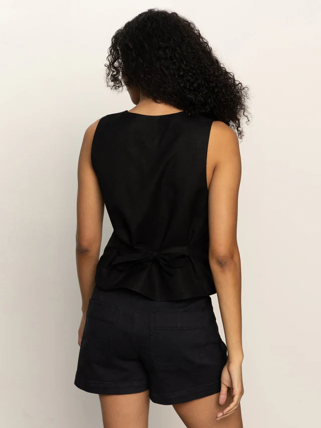 Sanctuary Relaxed Modern Vest Black