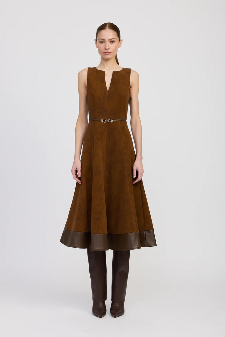 En Saison Eloise Midi Dress Brown