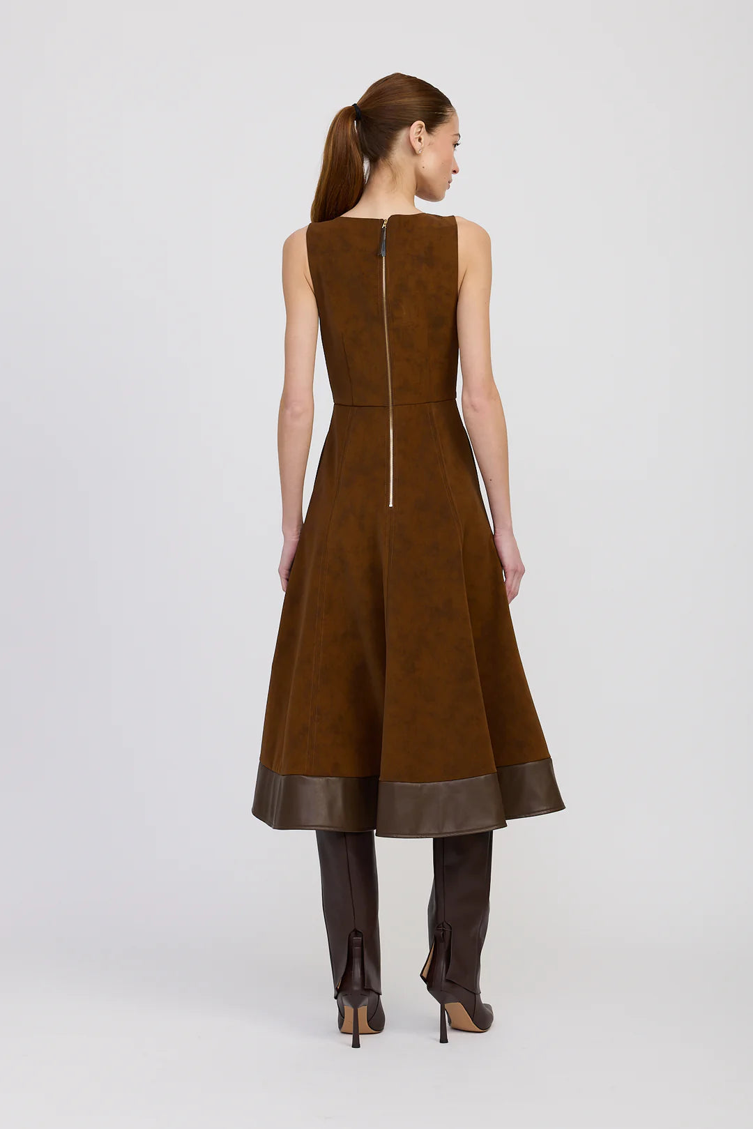 En Saison Eloise Midi Dress Brown