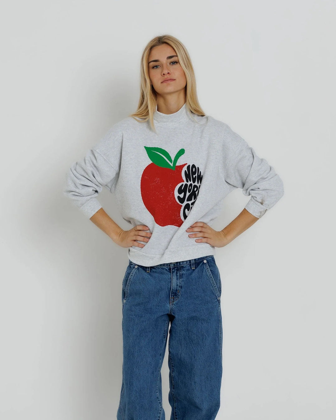 Sunny Somewhere Mockneck - NYC Apple Bite