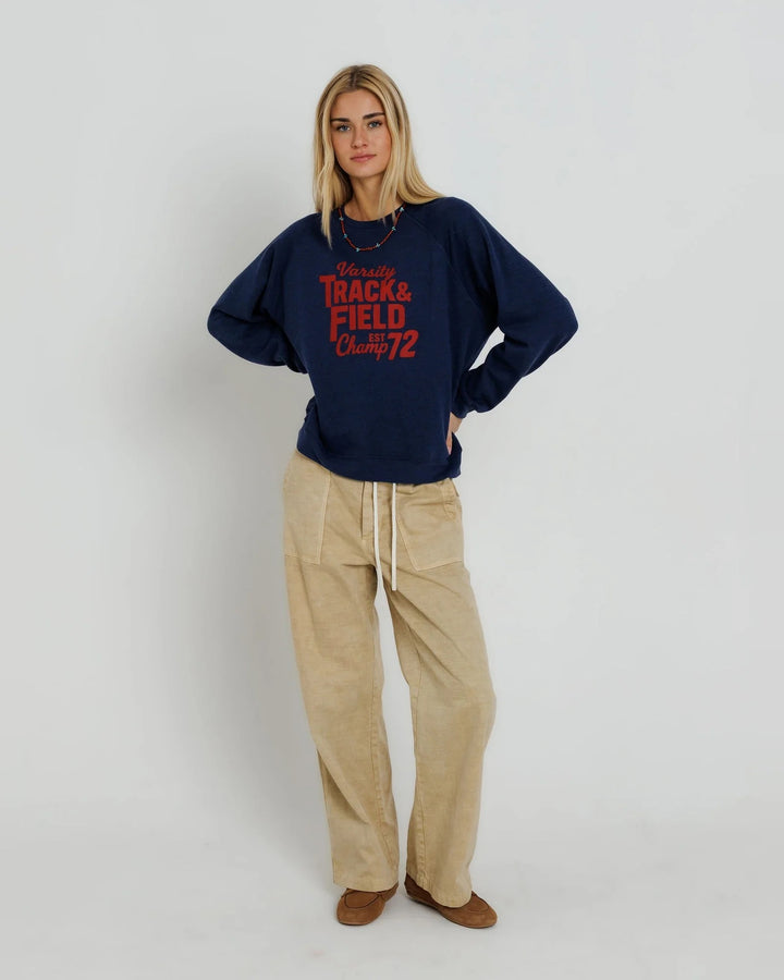 Sunny Somewhere Raglan Crew -  Varsity Track &amp; Field