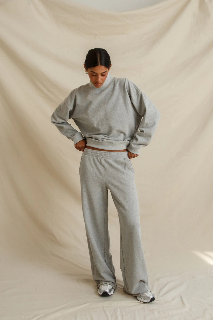 Perfect White Tee Leni Sweatpants - Heather Grey