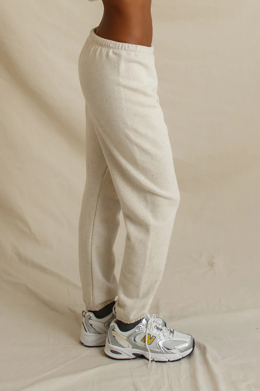 Perfect White Tee Johnny Speckled Sweatpants - Speckled sugar