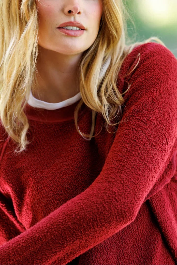 Perfect White Tee Ziggy Sweatshirt - Ruby Red