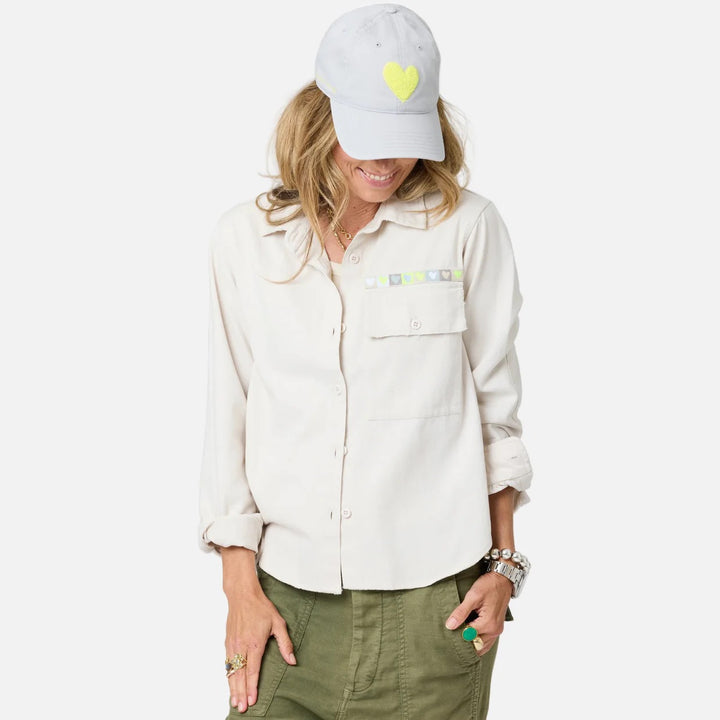 Kerri Rosenthal Heart Hat - Sea Salt Citron
