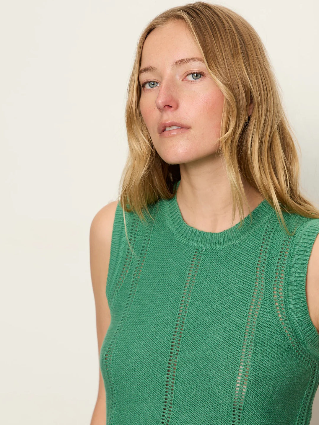 Sanctuary Easy Pointelle Shell Green