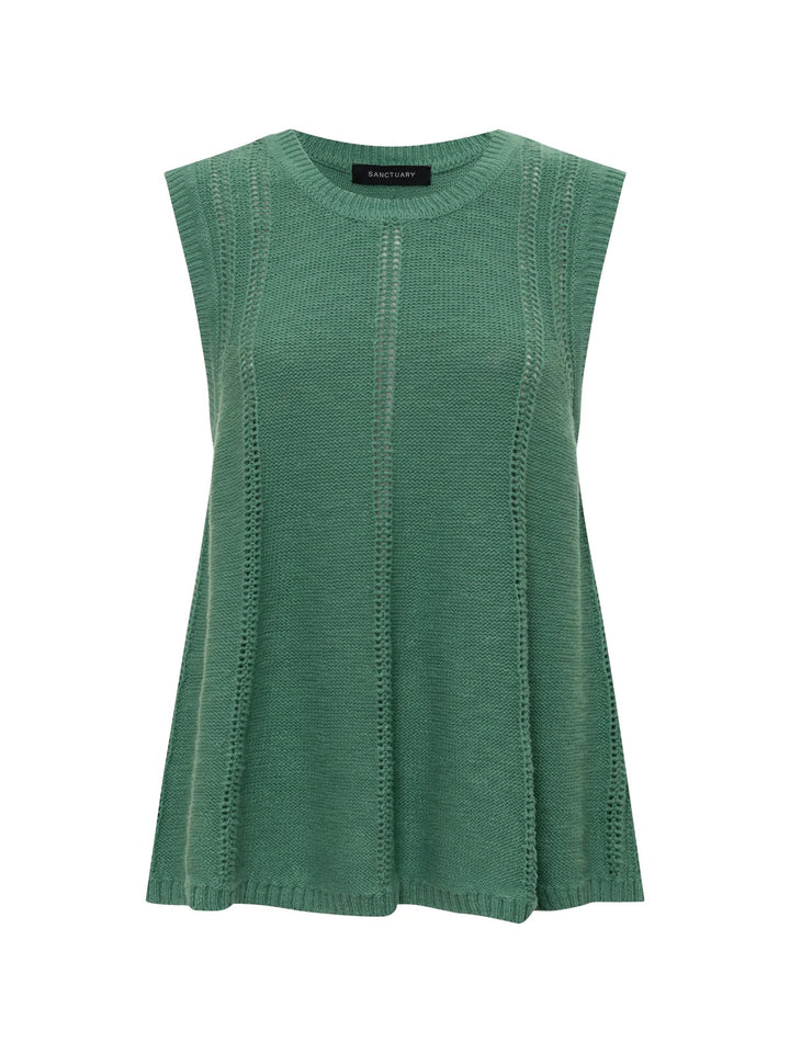 Sanctuary Easy Pointelle Shell Green