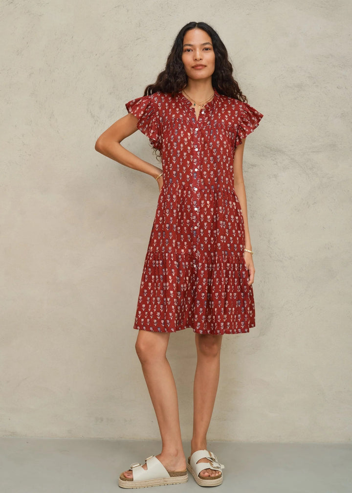 M.A.B.E Ari Print Frill Dress