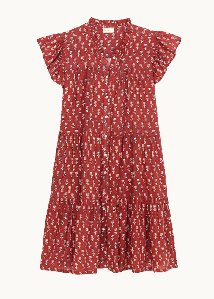 M.A.B.E Ari Print Frill Dress
