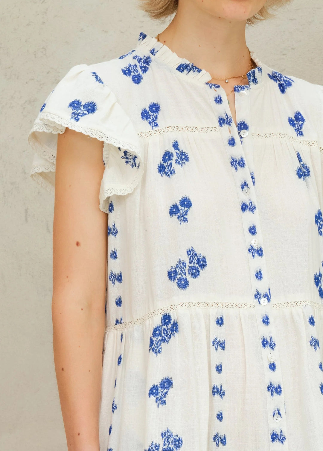 M.A.B.E Iris Woven Frill Dress