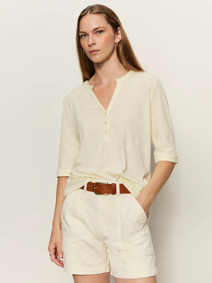 Sanctuary Rolled Sleeve Tee Lemon Drop