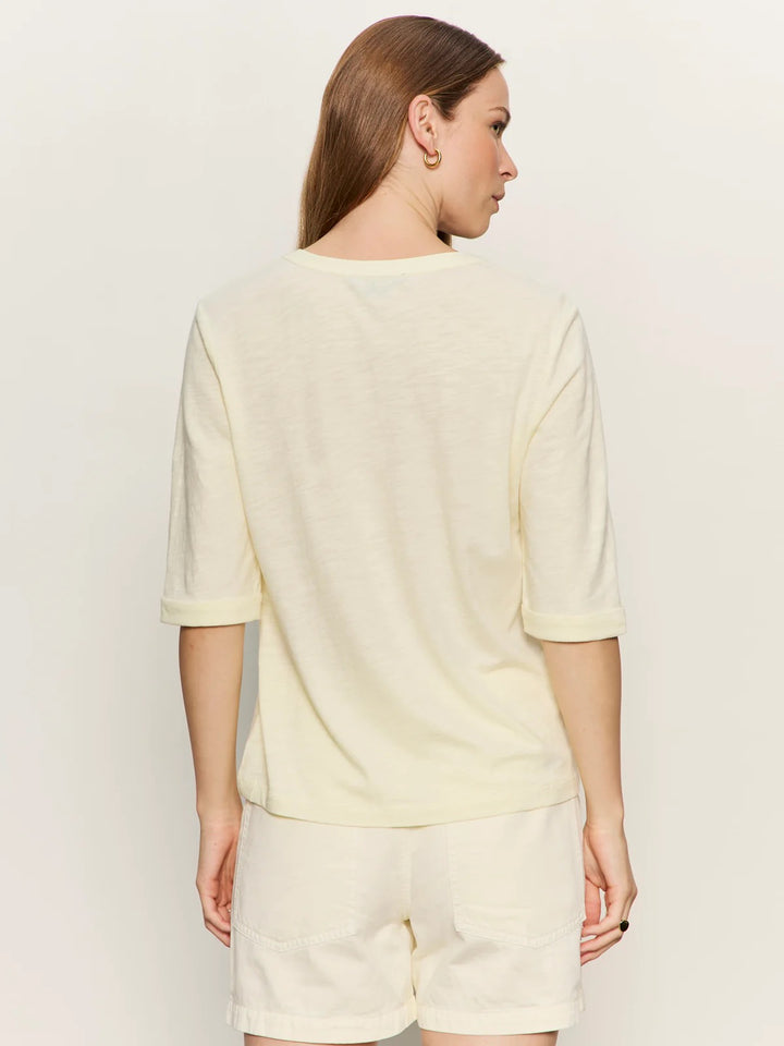 Sanctuary Rolled Sleeve Tee Lemon Drop