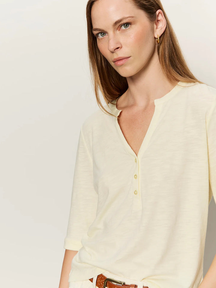 Sanctuary Rolled Sleeve Tee Lemon Drop