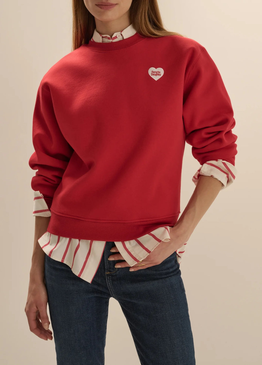 Favorite Daughter Heart Sweatshirt