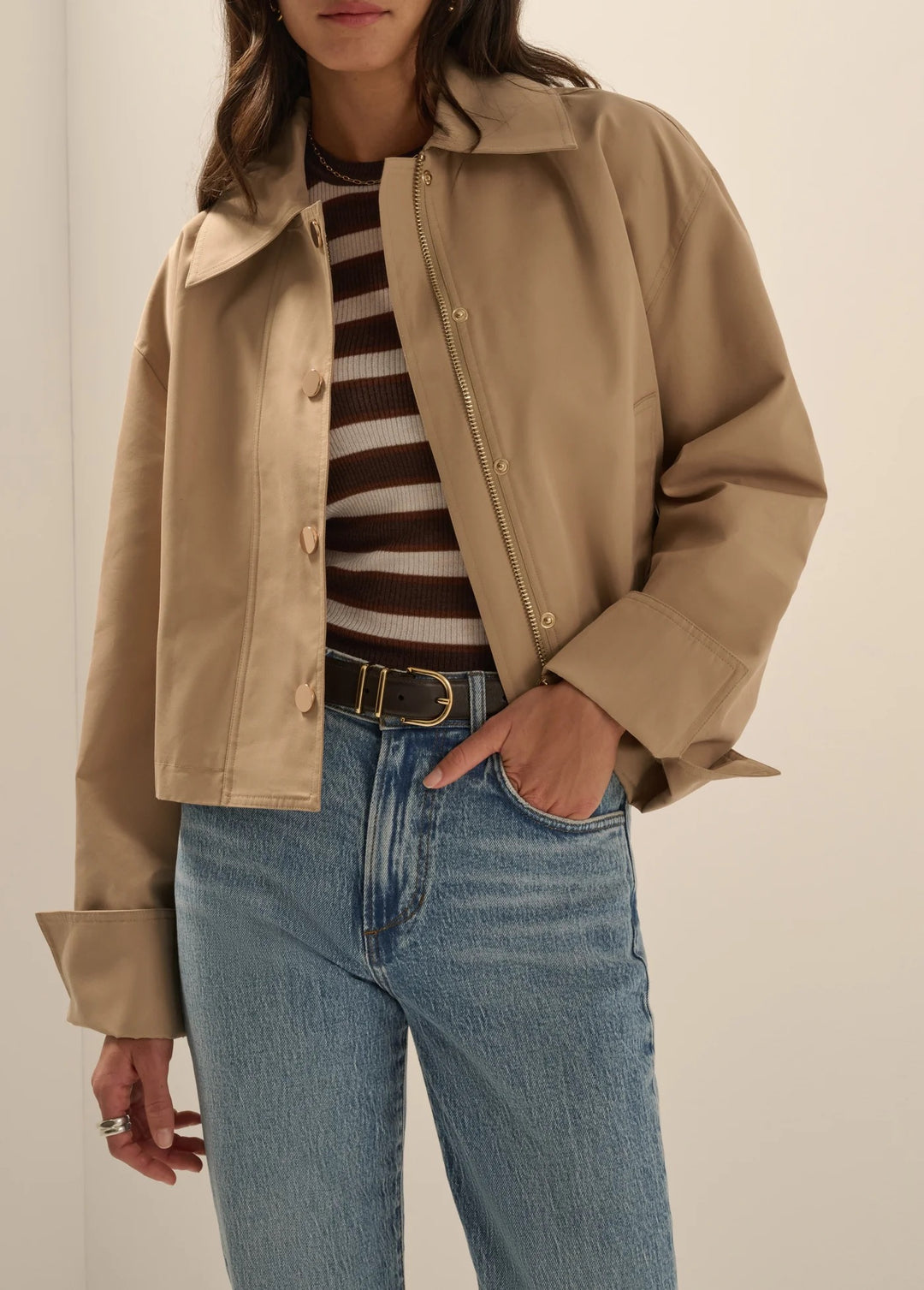 Favorite Daughter The Rue Cropped Trench