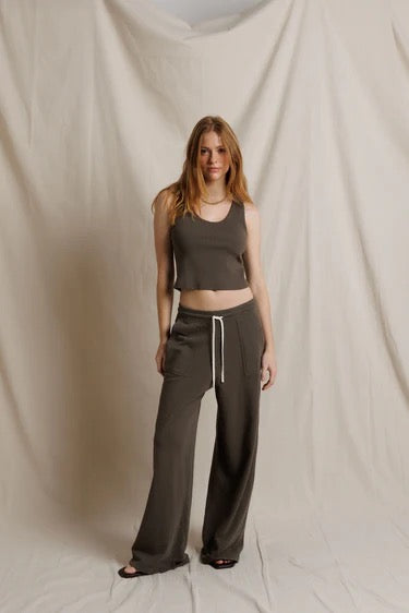 perfectwhitetee Noa Pant - Dark Olive