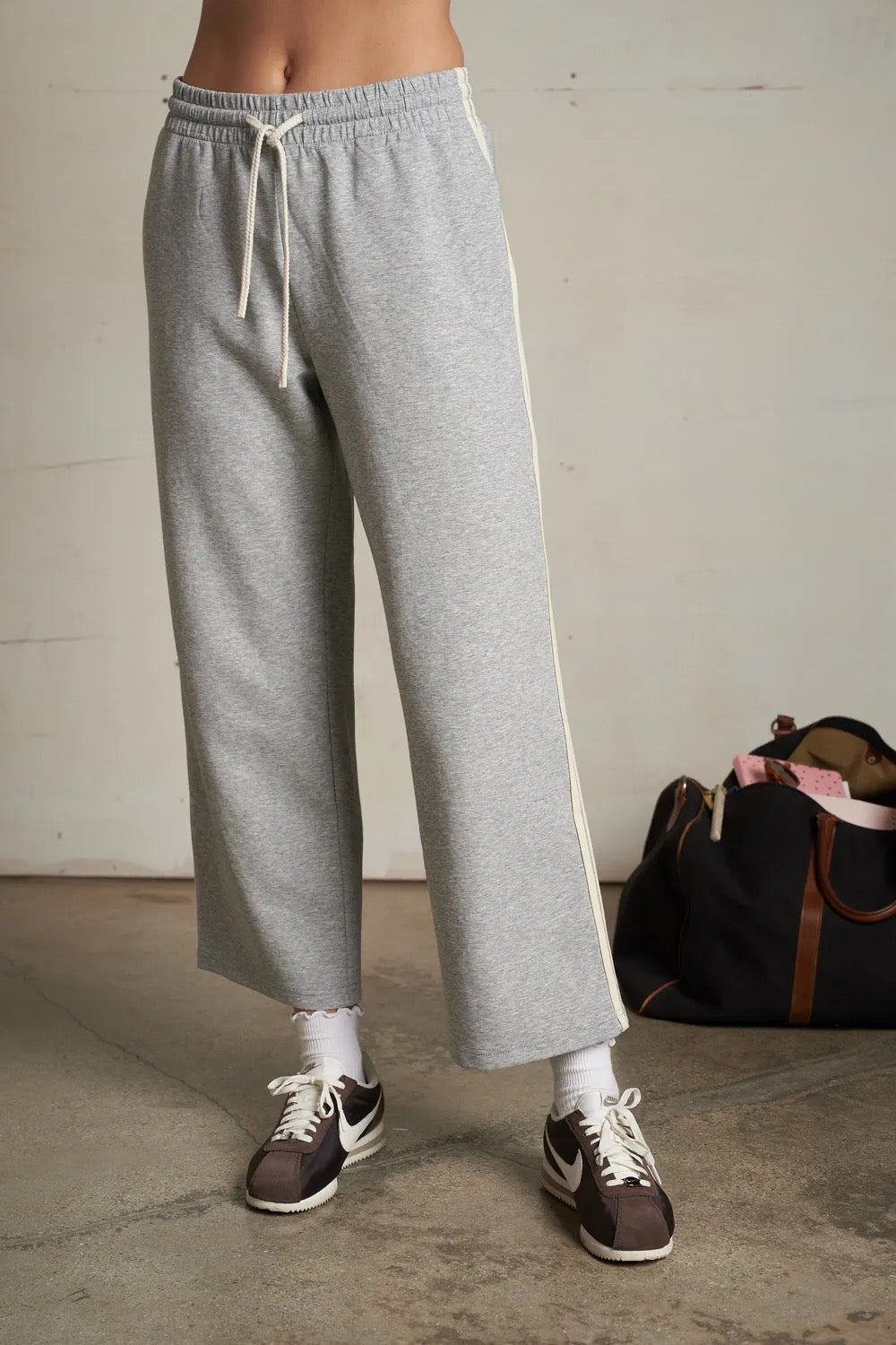 perfectwhitetee Claud Track Pant - Heather Grey