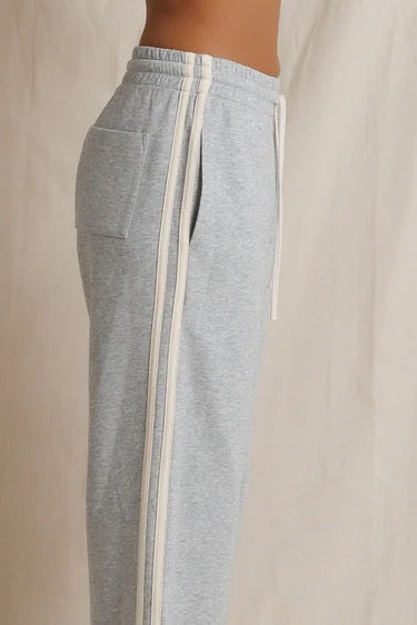 perfectwhitetee Claud Track Pant - Heather Grey
