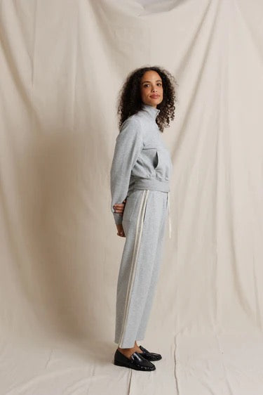 perfectwhitetee Claud Track Pant - Heather Grey