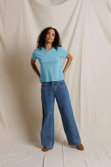 perfectwhitetee Harley Tee - Milky Blue
