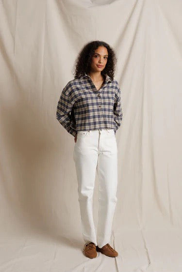 perfectwhitetee Tate Button Up - Sugar Plaid