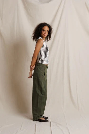 perfectwhitetee Tracy Tank - Natural Black Stripe