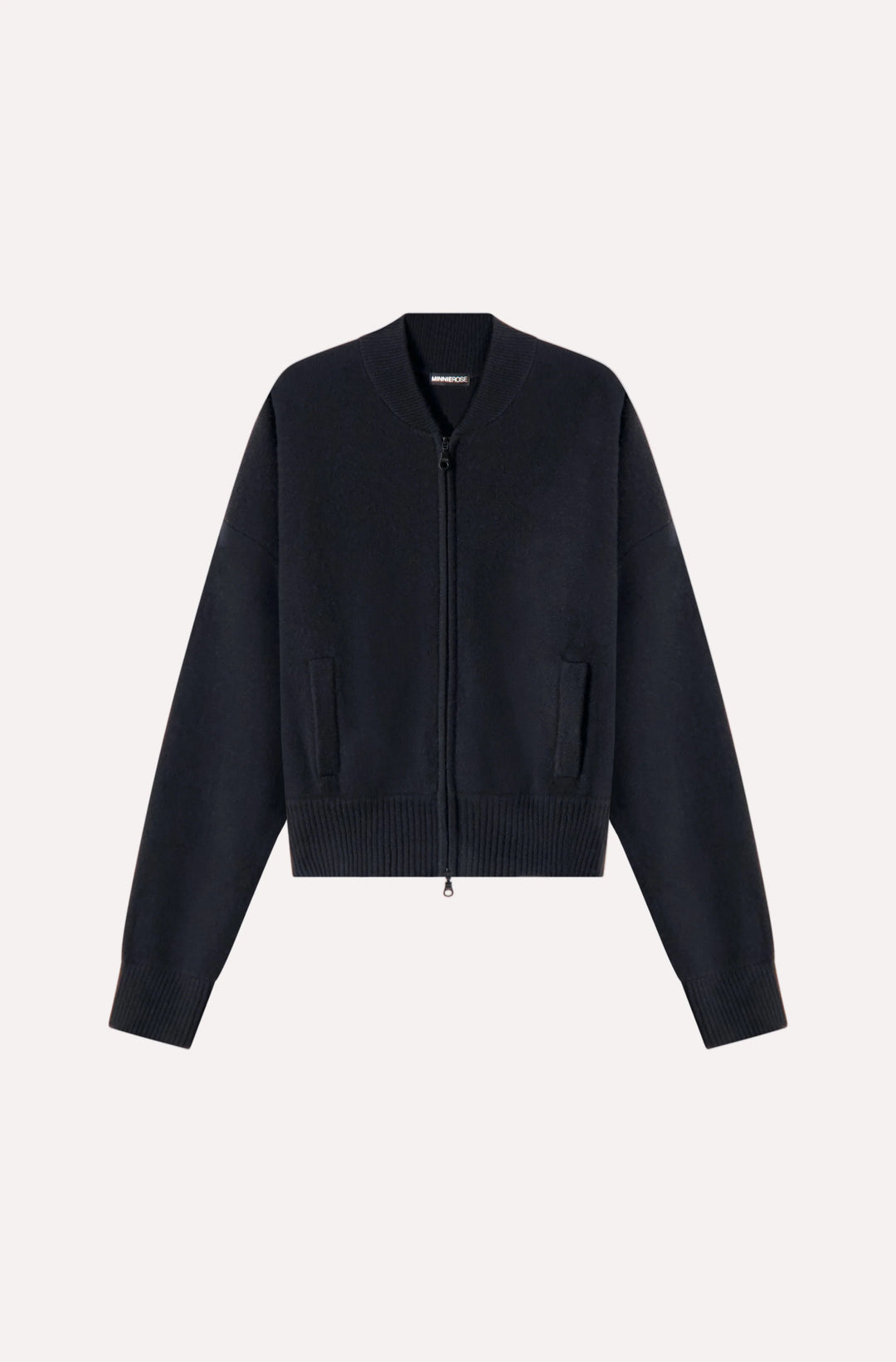 Minnie Rose Cashmere Cropped Bomber