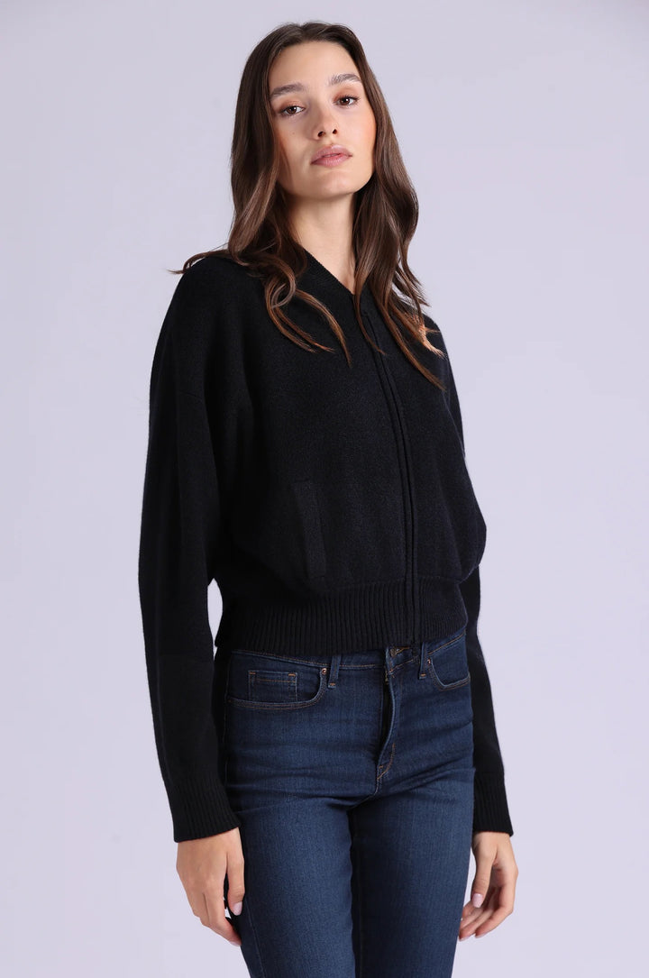 Minnie Rose Cashmere Cropped Bomber