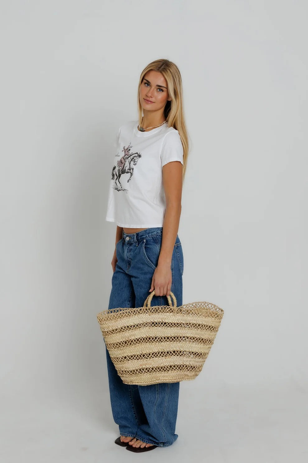 Sunny Somewhere Yeehaw Cowgirl Femme Tee