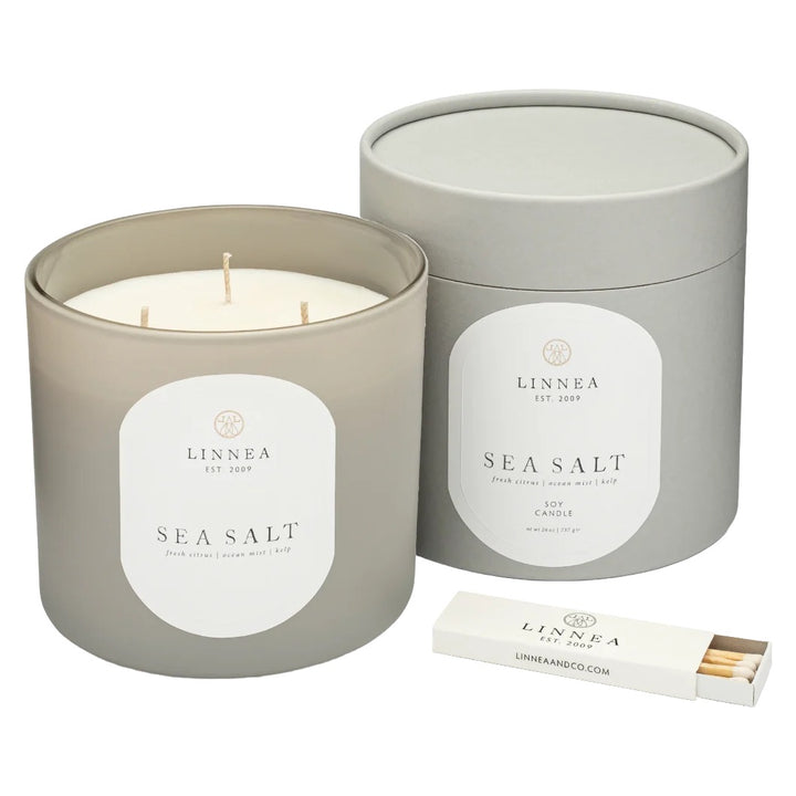 Linnea 3-wick candle - sea salt