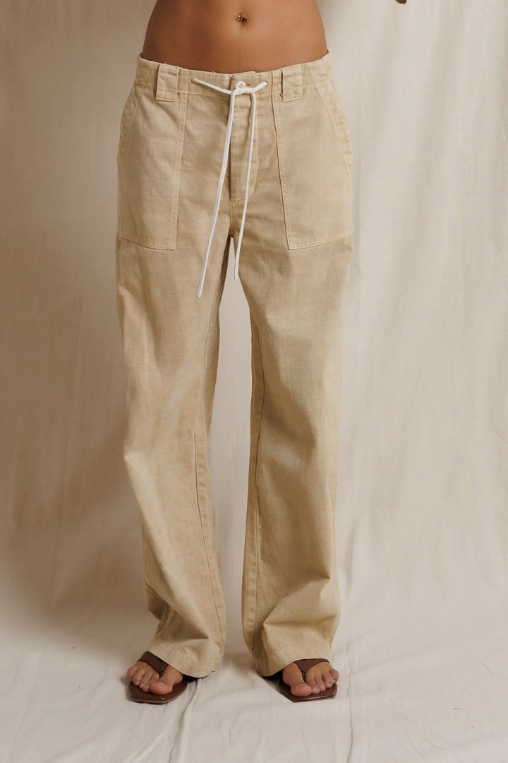Perfect White Tee Virginia Pant - Warm Ochre