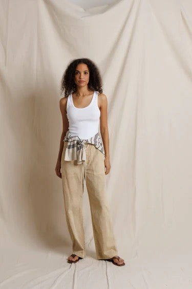 Perfect White Tee Virginia Pant - Warm Ochre