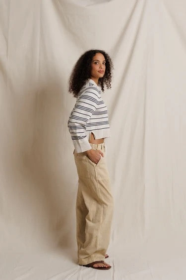 Perfect White Tee Ximena Stripe Sweater