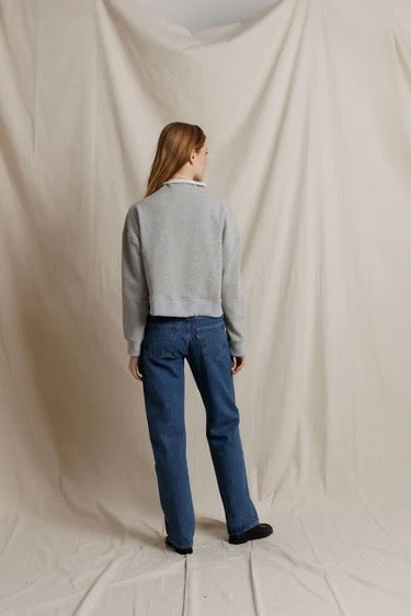 Perfect White Tee Arden Terry Mock Neck