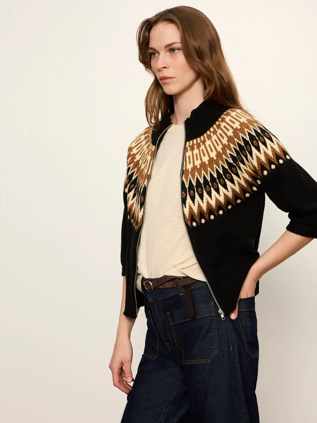 Sanctuary Fairisle Zip Up Poconos