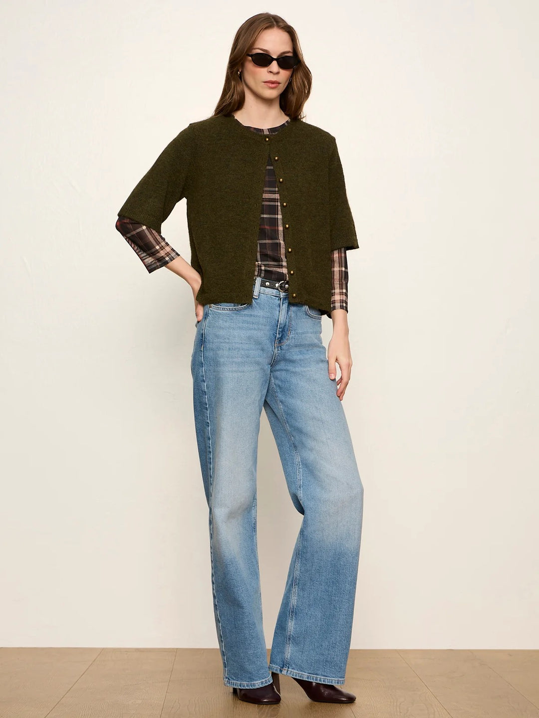 Sanctuary Mesh 3/4 Sleeve Top