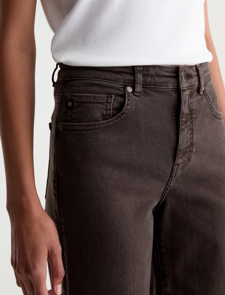 AG Saige Wide Leg Cropped Jean - Sulfur Burnt Umber
